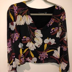 Flower patterned crop top